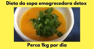 Receita de sopa detox para emagrecer 1kg por dia